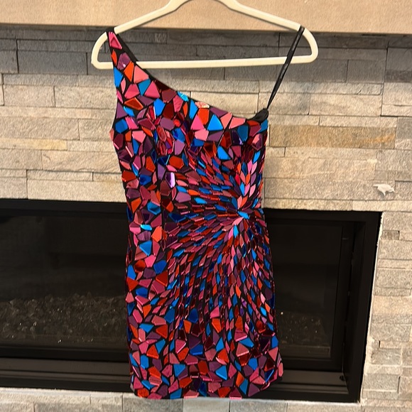 Sherri Hill Shoulder Mirror Dress Size 0 - Picture 3 of 7